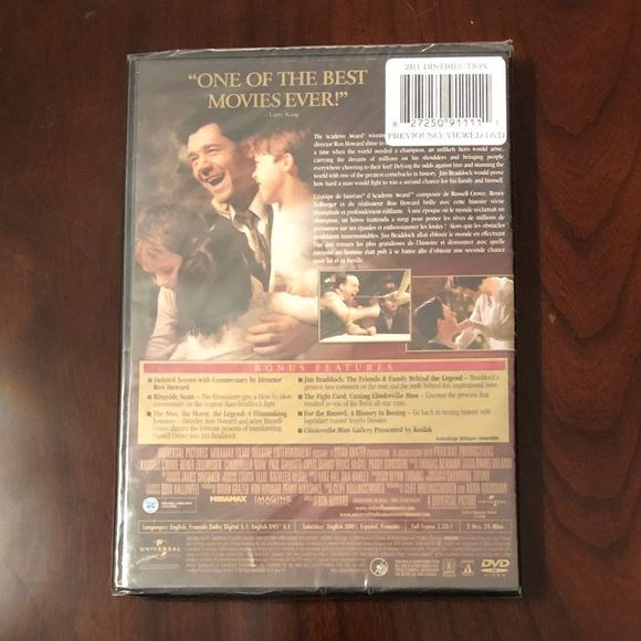 Cinderella Man DVD with Russell Crowe/Renee Zellweger, Full‎ Screen - 200… - Picture 3 of 3